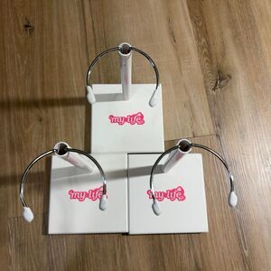 My Life Doll Adjustable Stand 18 In Lot of 3 White Base Wooden Barbiecore